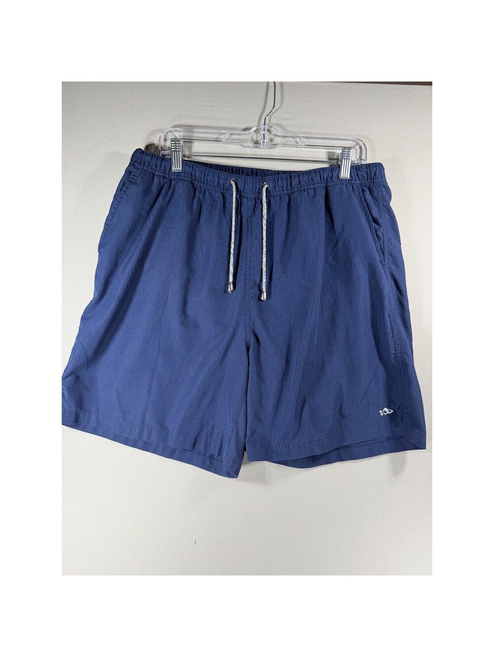 Fish Hippie Mens Navy Blue Swim Trunks Board Shorts Lined Size XL 6in Inseam